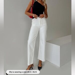 Fawcett High Rise Straight Leg Jeans White